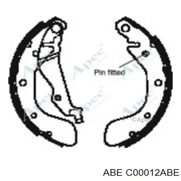Задние барабанные колодки C00012ABE ABE