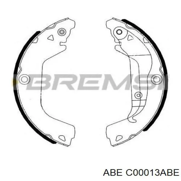 Купить C00013ABE ABE Задние барабанные тормозные колодки