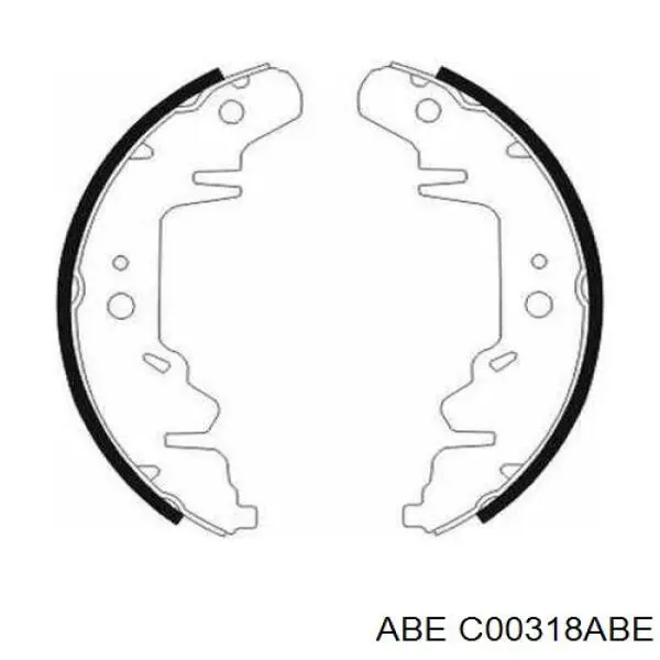 Задние барабанные колодки C00318ABE ABE
