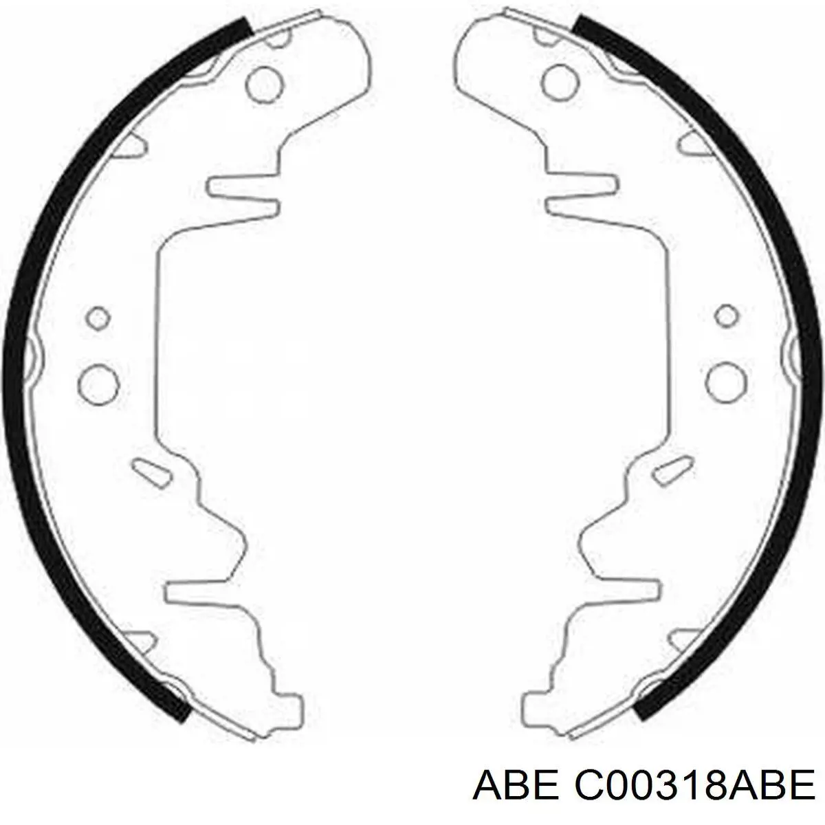 Купить C00318ABE ABE Задние барабанные тормозные колодки