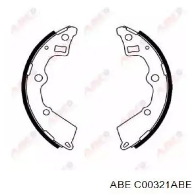 Купить C00321ABE ABE Задние барабанные тормозные колодки