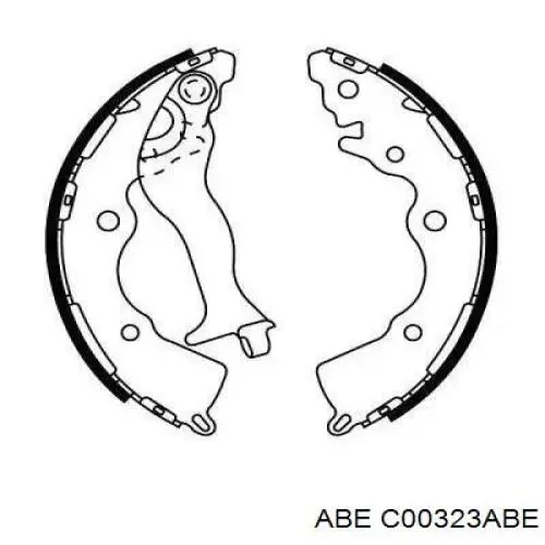 Задние барабанные колодки C00323ABE ABE