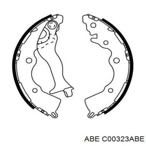 Колодки гальмові задні, барабанні C00323ABE ABE