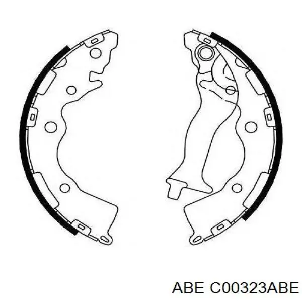 Барабанные колодки ABE C00323ABE