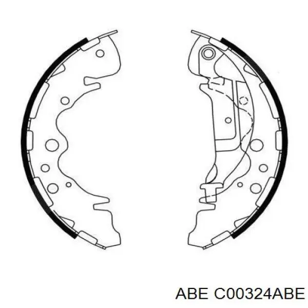 Задние барабанные колодки C00324ABE ABE