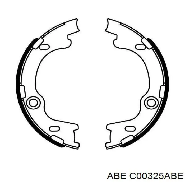 Купить C00325ABE ABE Колодки ручника/стояночного тормоза