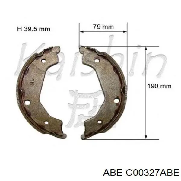 Тормозные колодки стояночного тормоза ABE C00327ABE цена, от 20.62 USD