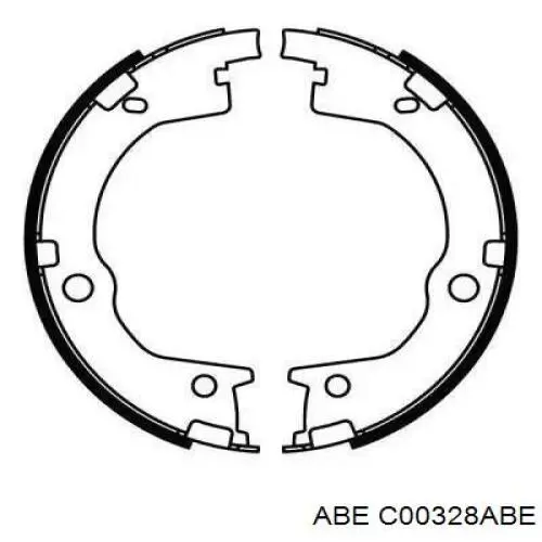 C00328ABE ABE колодки ручника (стояночного тормоза)
