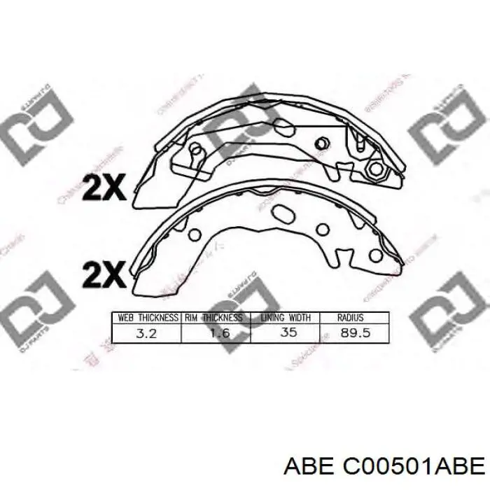 Передние тормозные колодки C00501ABE ABE
