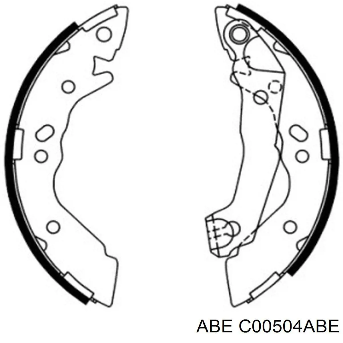 Купить C00504ABE ABE Задние барабанные тормозные колодки