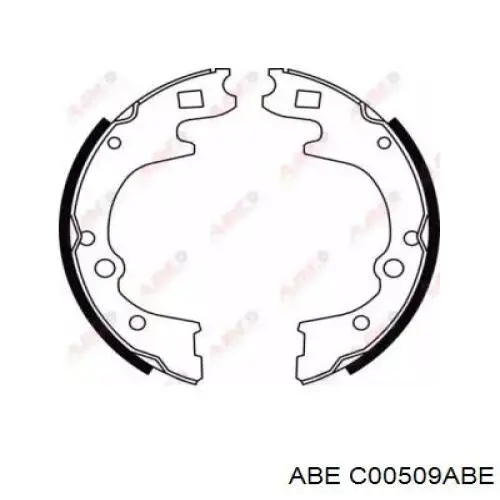 Купить C00509ABE ABE Задние барабанные тормозные колодки