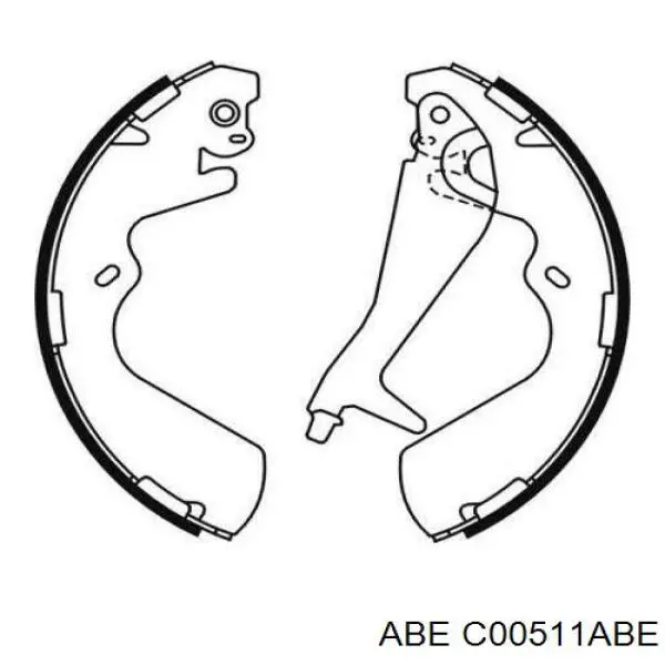 Zapatas de frenos de tambor traseras C00511ABE ABE