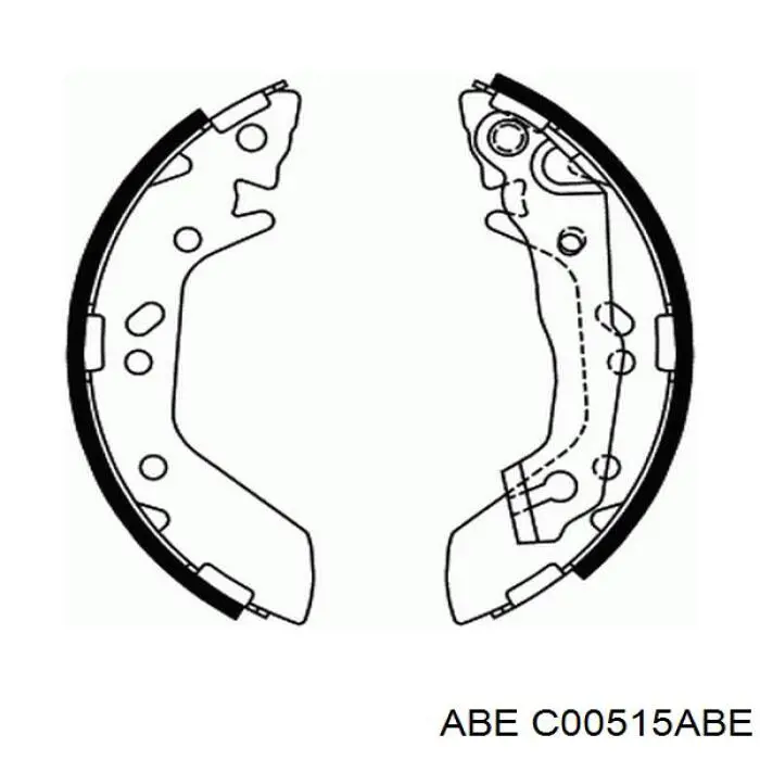 Колодки гальмові задні, барабанні C00515ABE ABE