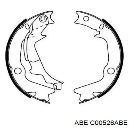 C00526ABE ABE колодки ручника (стояночного тормоза)