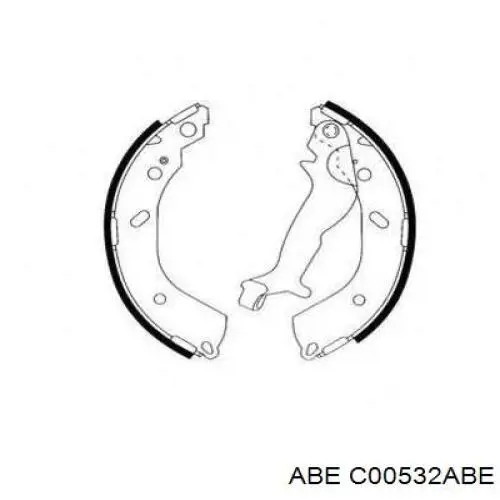Купить C00532ABE ABE Задние барабанные тормозные колодки