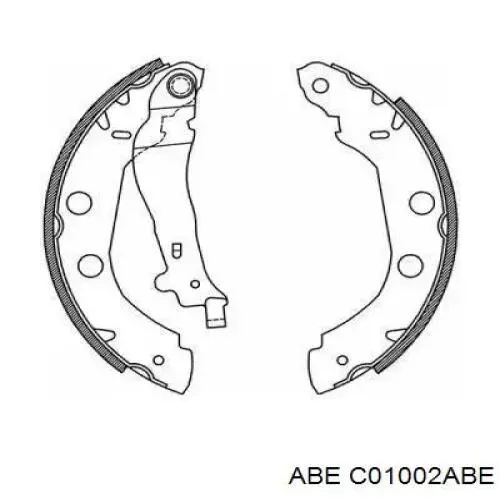 Колодки тормозные задние барабанные ABE C01002ABE