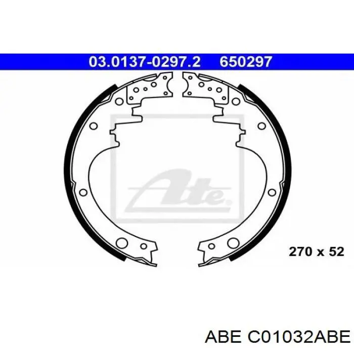 Барабанные колодки ABE C01032ABE