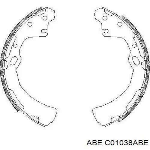 Барабанные колодки ABE C01038ABE