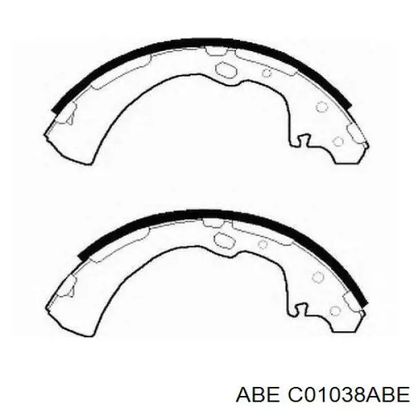 Тормоза рабочие задние ножные и тормозные барабаны ABE C01038ABE цена, от 29.43 USD