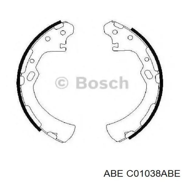 Задние барабанные колодки C01038ABE ABE