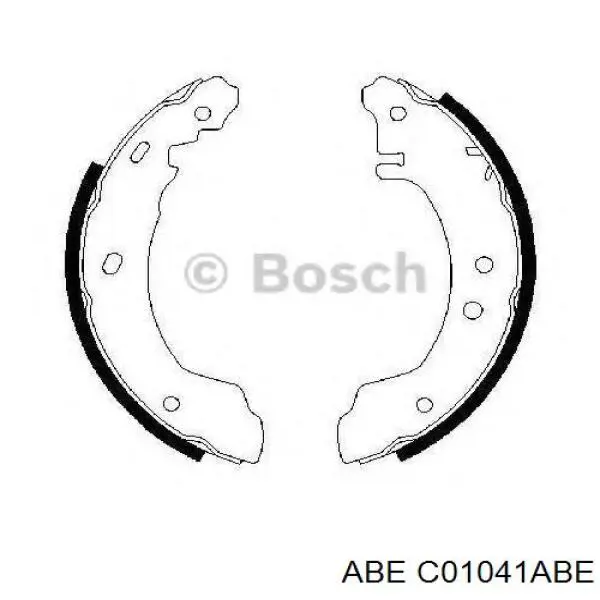 Купить C01041ABE ABE Задние барабанные тормозные колодки