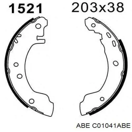 Задние барабанные колодки C01041ABE ABE