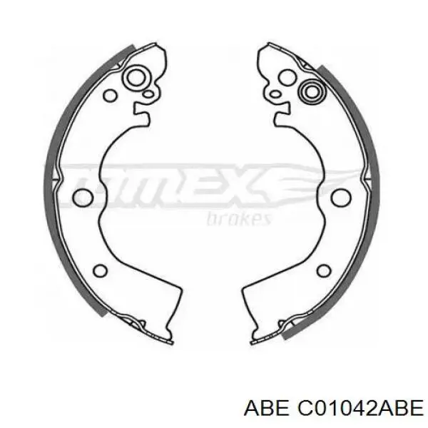 Купить C01042ABE ABE Задние барабанные тормозные колодки