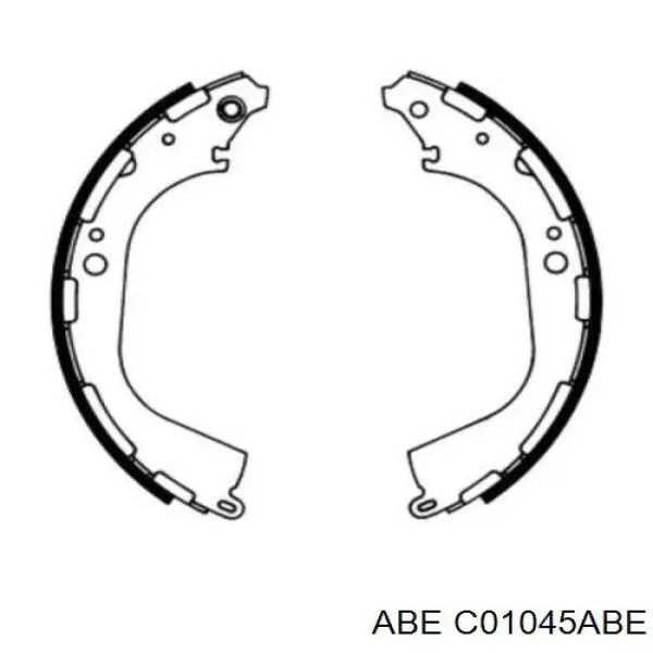 Задние барабанные колодки C01045ABE ABE