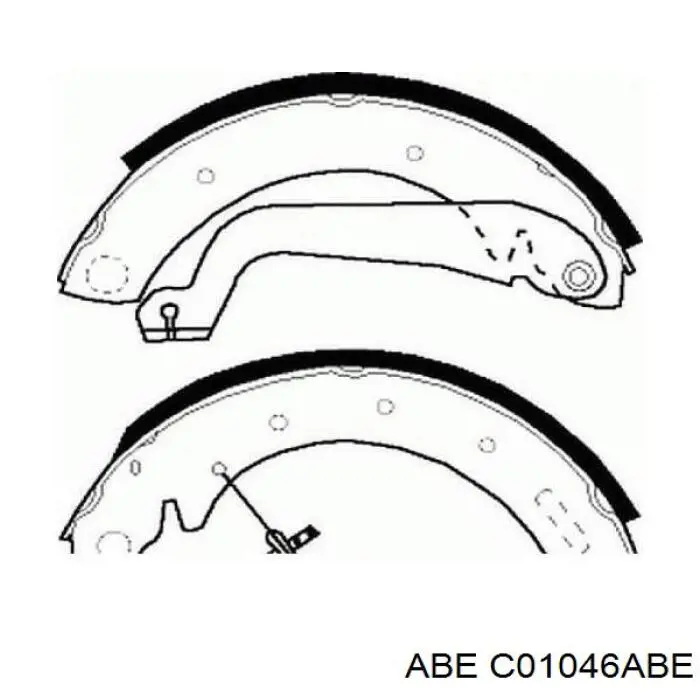 C01046ABE ABE Барабанные тормозные колодки