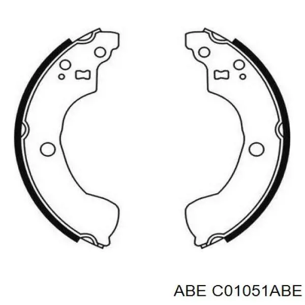 Купить C01051ABE ABE Задние барабанные тормозные колодки