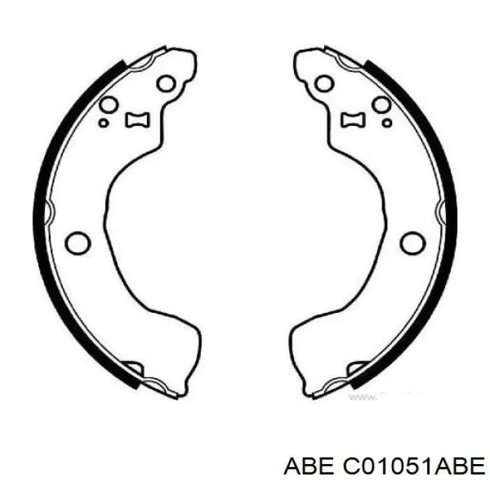Задние барабанные колодки C01051ABE ABE