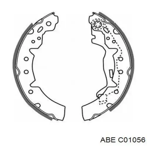 C01056 ABE Барабанные тормозные колодки