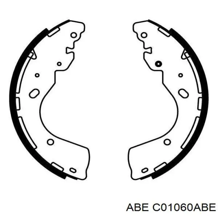 Zapatas de frenos de tambor traseras C01060ABE ABE