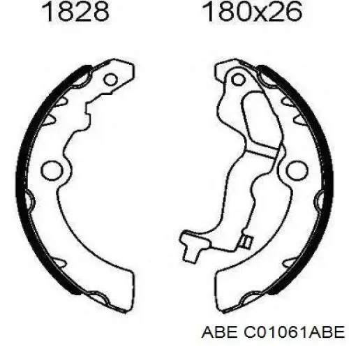 Барабанные колодки ABE C01061ABE
