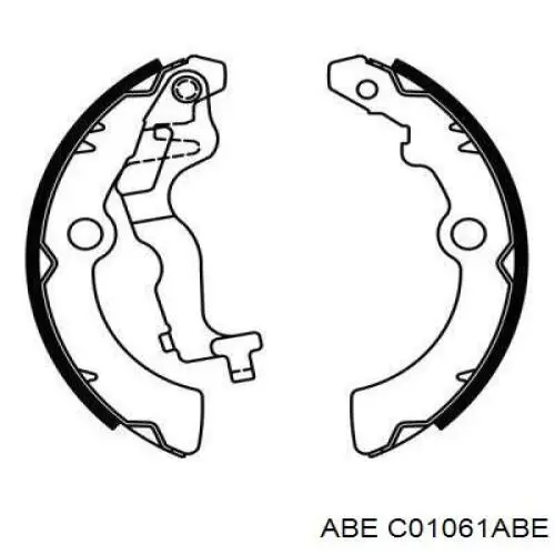 Zapatas de frenos de tambor traseras C01061ABE ABE