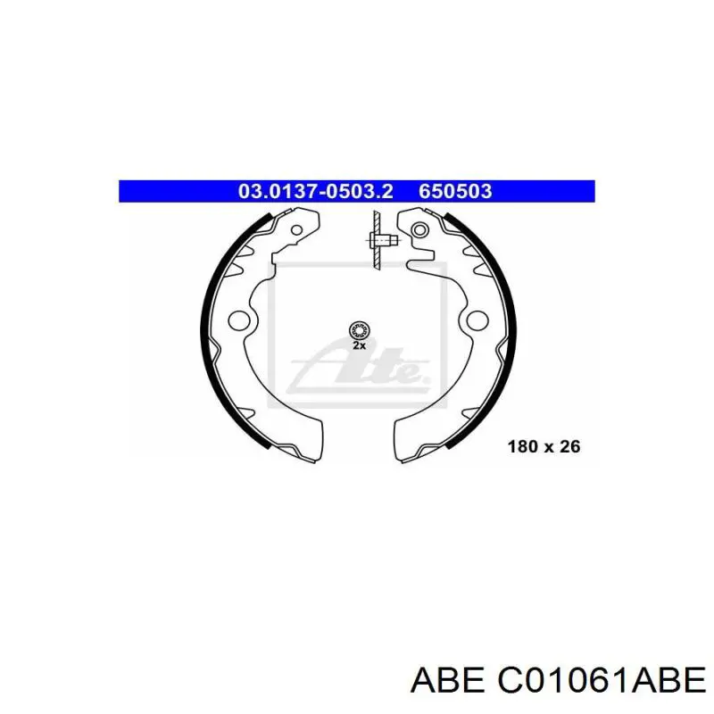 Задние барабанные колодки C01061ABE ABE