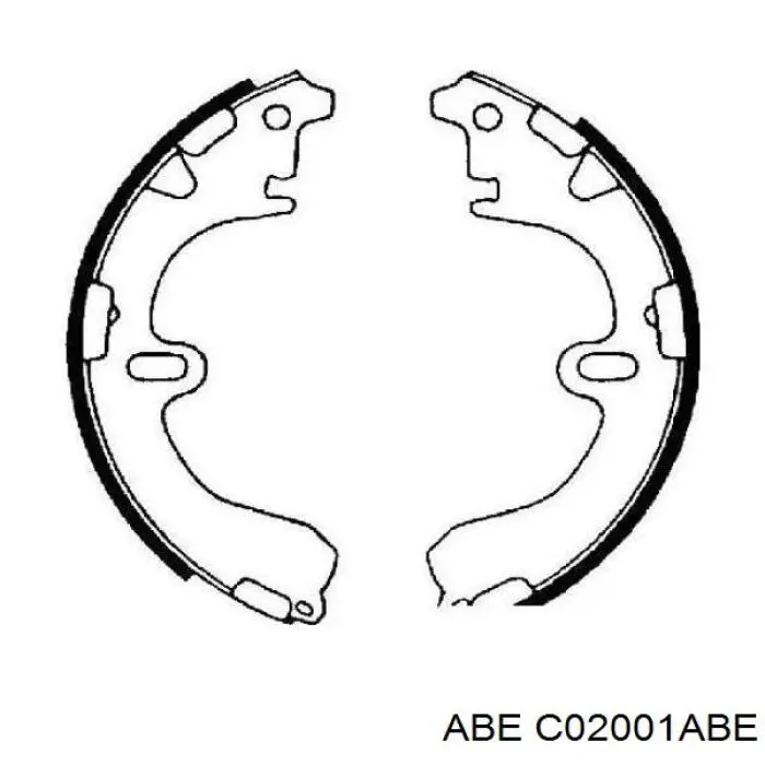 Задние барабанные колодки C02001ABE ABE