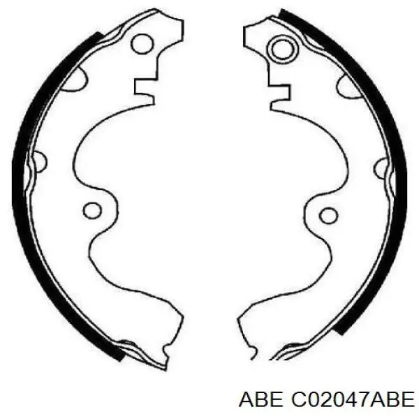 Задние барабанные колодки C02047ABE ABE