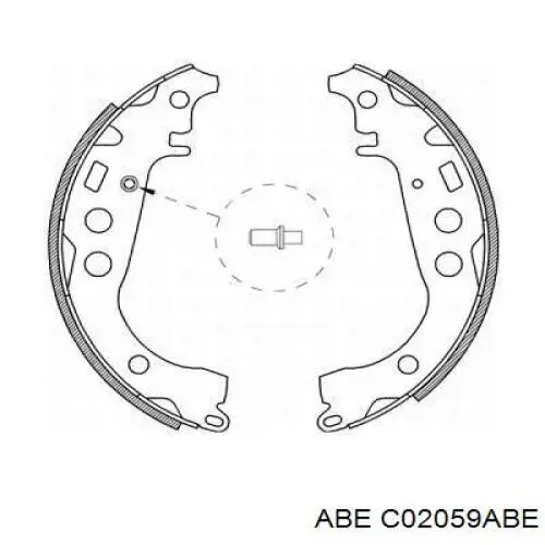 Колодки тормозные задние барабанные ABE C02059ABE