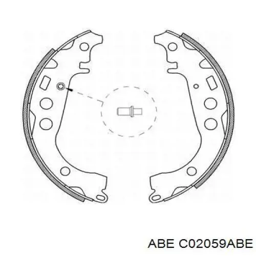 Задние барабанные колодки C02059ABE ABE