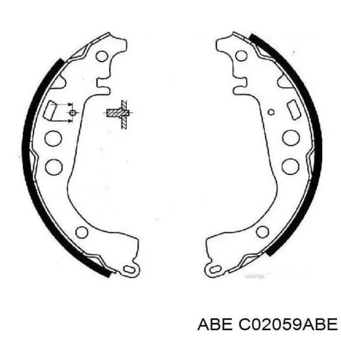 Купить C02059ABE ABE Задние барабанные тормозные колодки