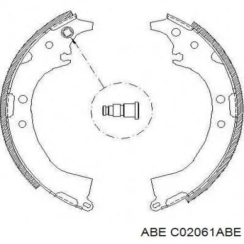 C02061ABE ABE Барабанные тормозные колодки