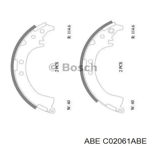 Тормоза рабочие задние ножные и тормозные барабаны ABE C02061ABE цена, от 17.04 USD