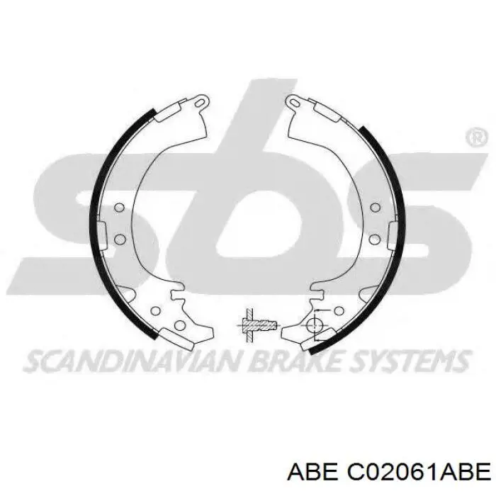 Задние барабанные колодки C02061ABE ABE