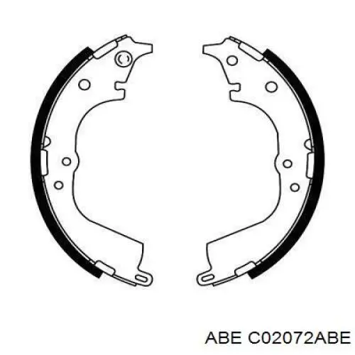 Задние барабанные колодки C02072ABE ABE