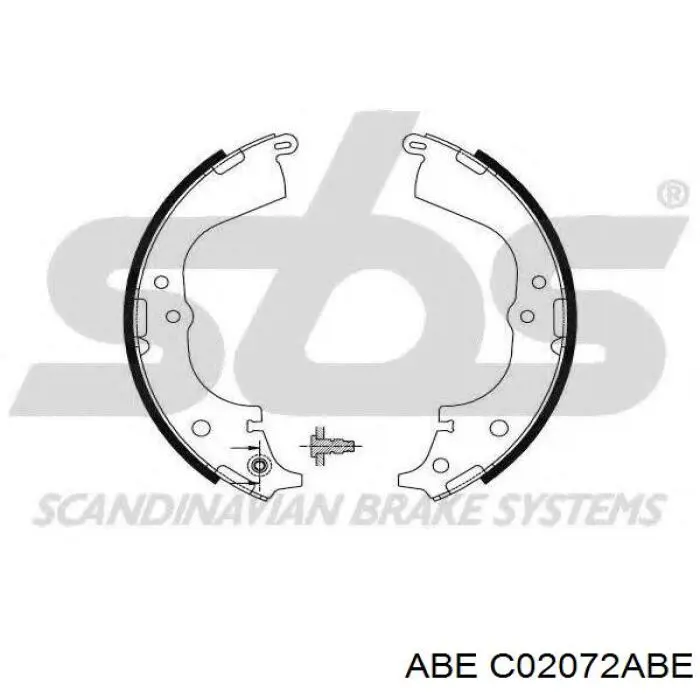 Задние барабанные колодки C02072ABE ABE