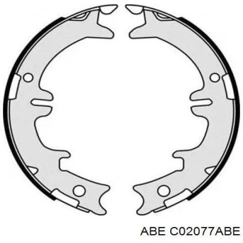 Колодки ручника C02077ABE ABE