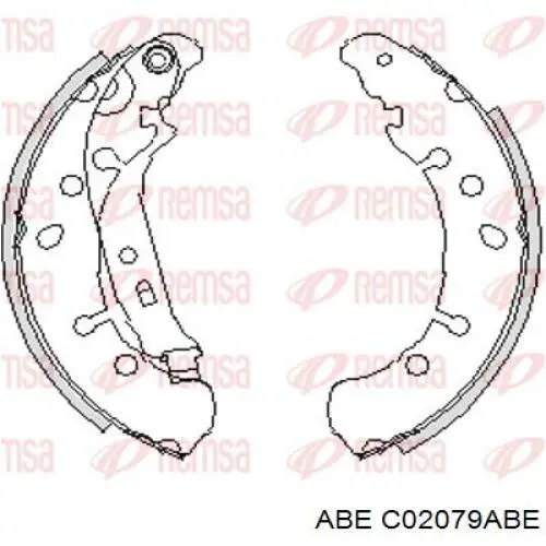 Тормоза рабочие задние ножные и тормозные барабаны ABE C02079ABE цена, от 23.55 USD