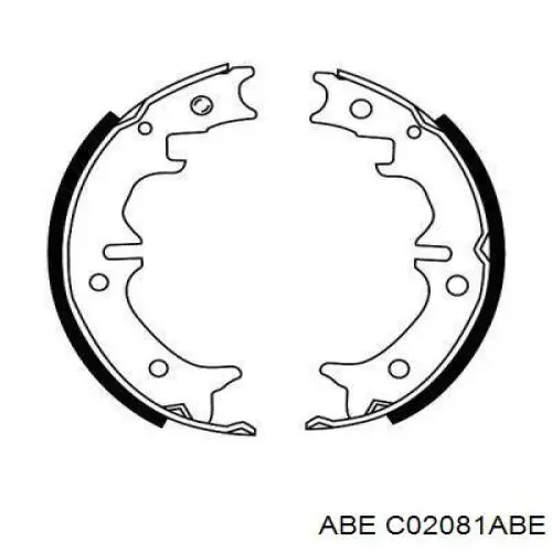 Тормозные колодки стояночного тормоза ABE C02081ABE цена, от 17.58 USD