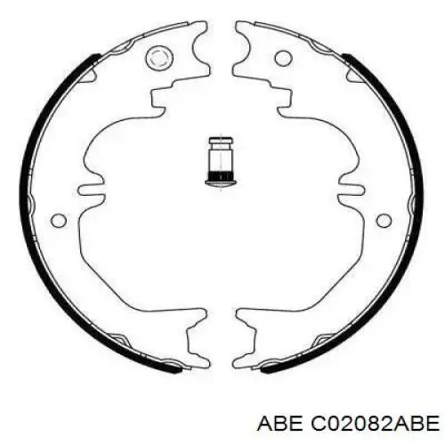 Колодки ручника (стояночного тормоза) ABE C02082ABE
